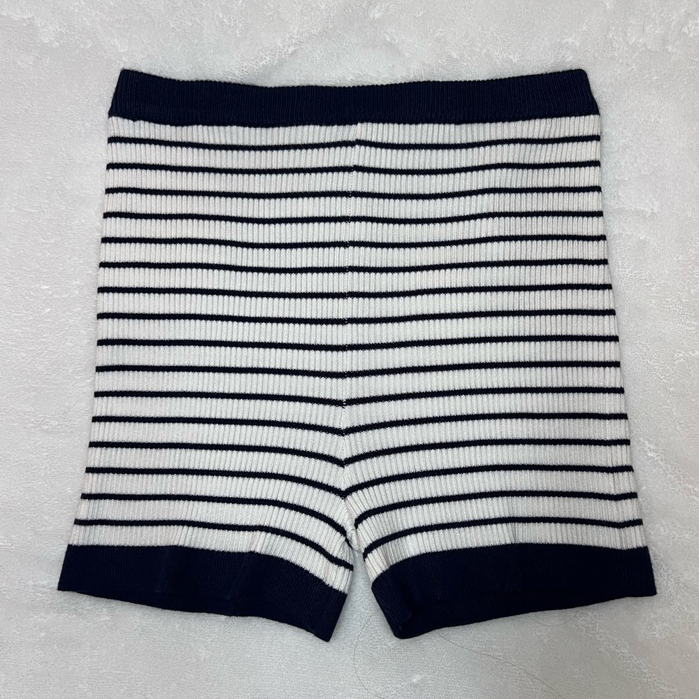 NWT Girls Navy Striped Beach Shorts